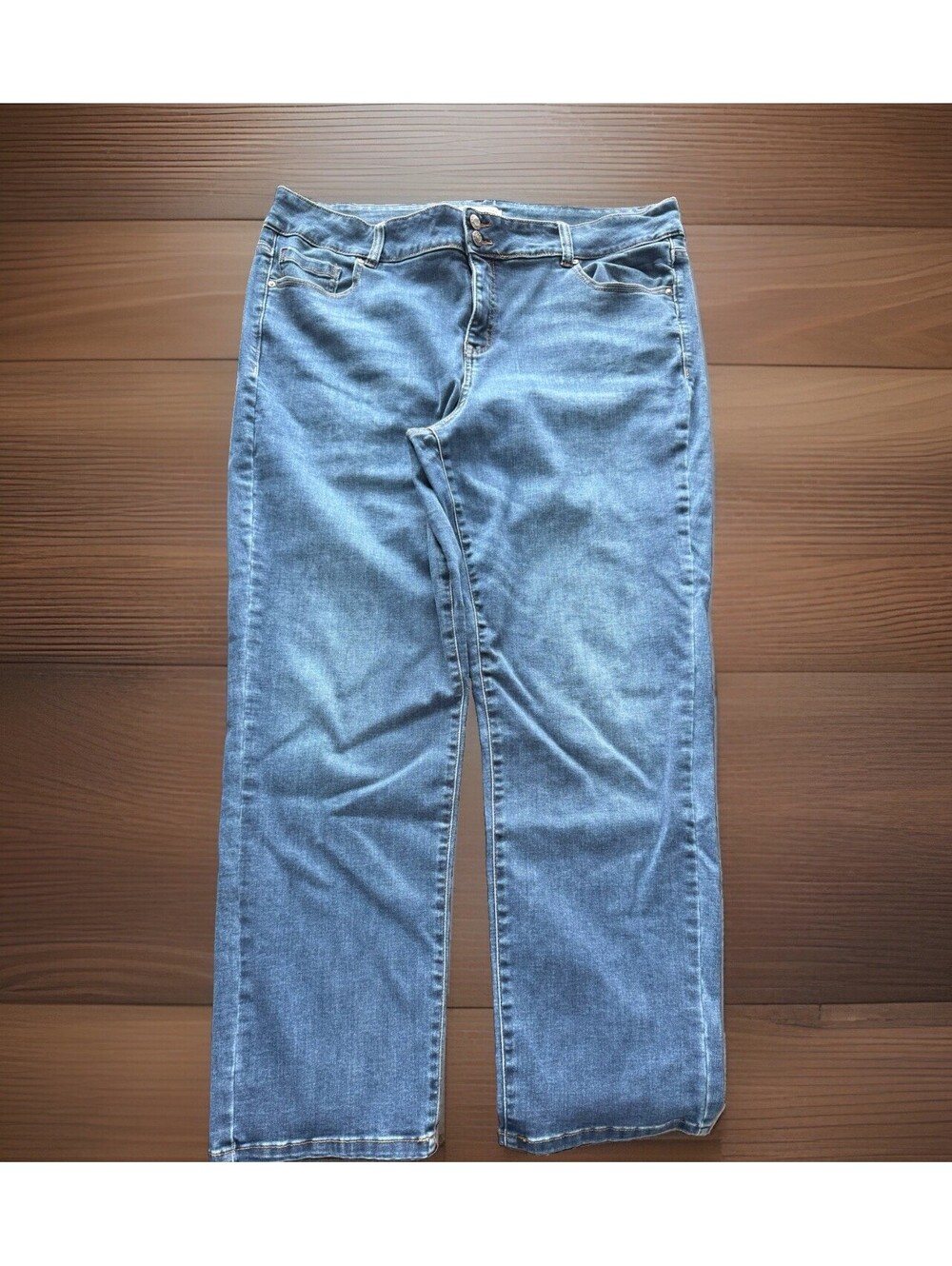 Lane Bryant Tighter Tummy Straight Leg Jeans Sz 20x30 Flex Magic High Rise Blue